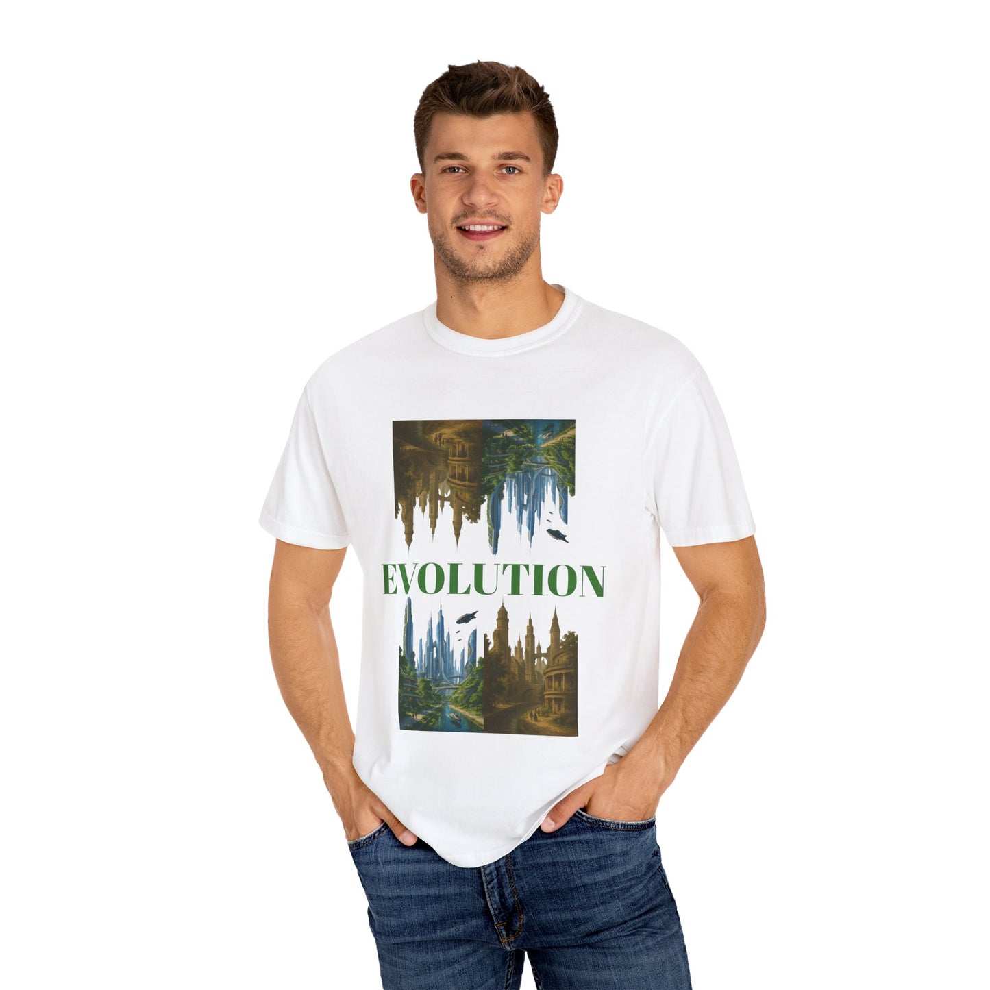 Transformative EVOLUTION T-Shirt - Reflective City/Nature Print