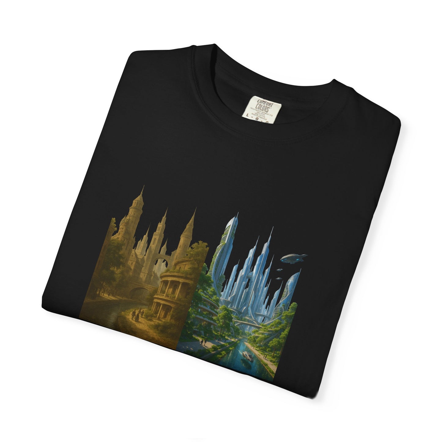 Transformative EVOLUTION Tee - Reflective City/Nature Print