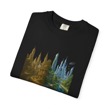 Transformative EVOLUTION Tee - Reflective City/Nature Print