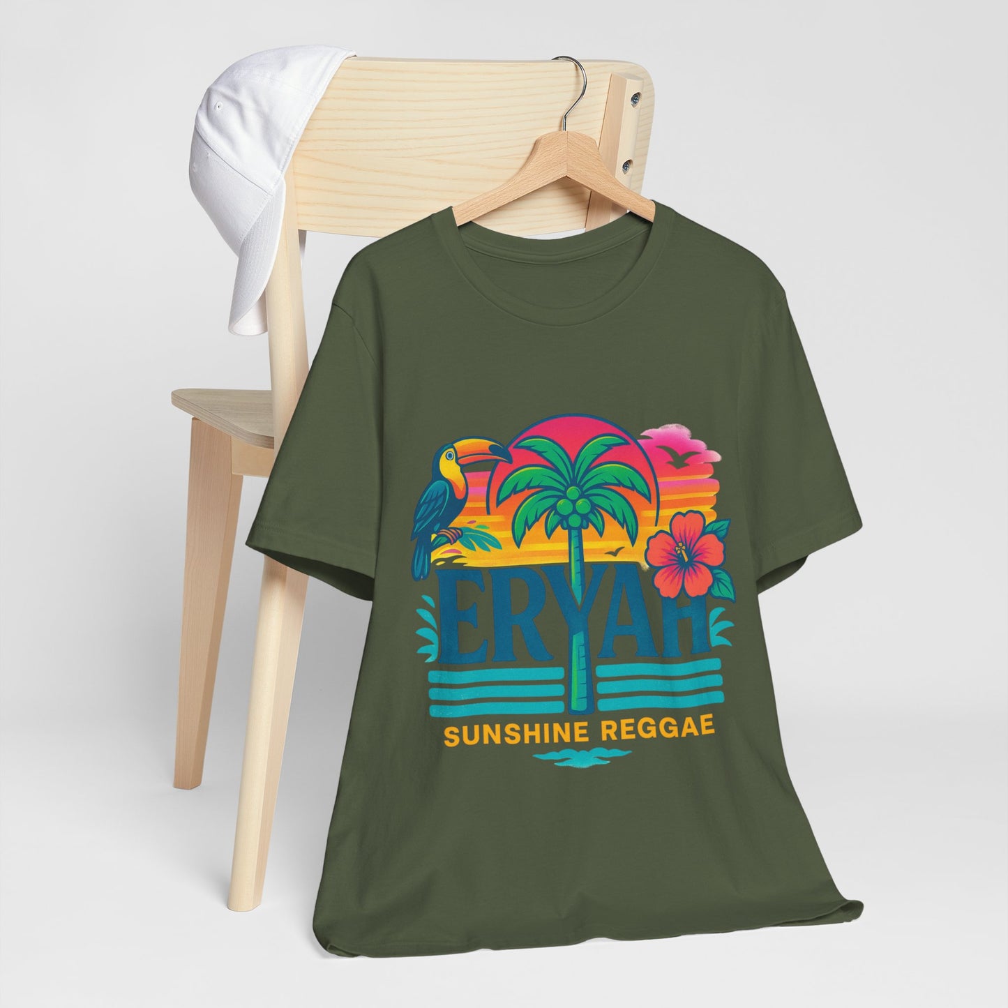 "ERYAH" Tropical Sunset Palm Tree Tee