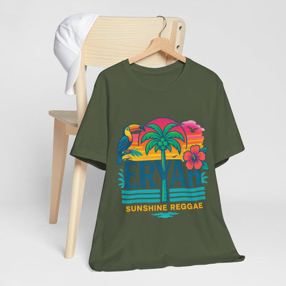 "ERYAH" Tropical Sunset Palm Tree Tee
