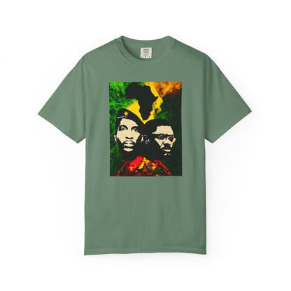 Heritage of Resistance: Sankara & Lumumba Africa Map Revolutionary Tee