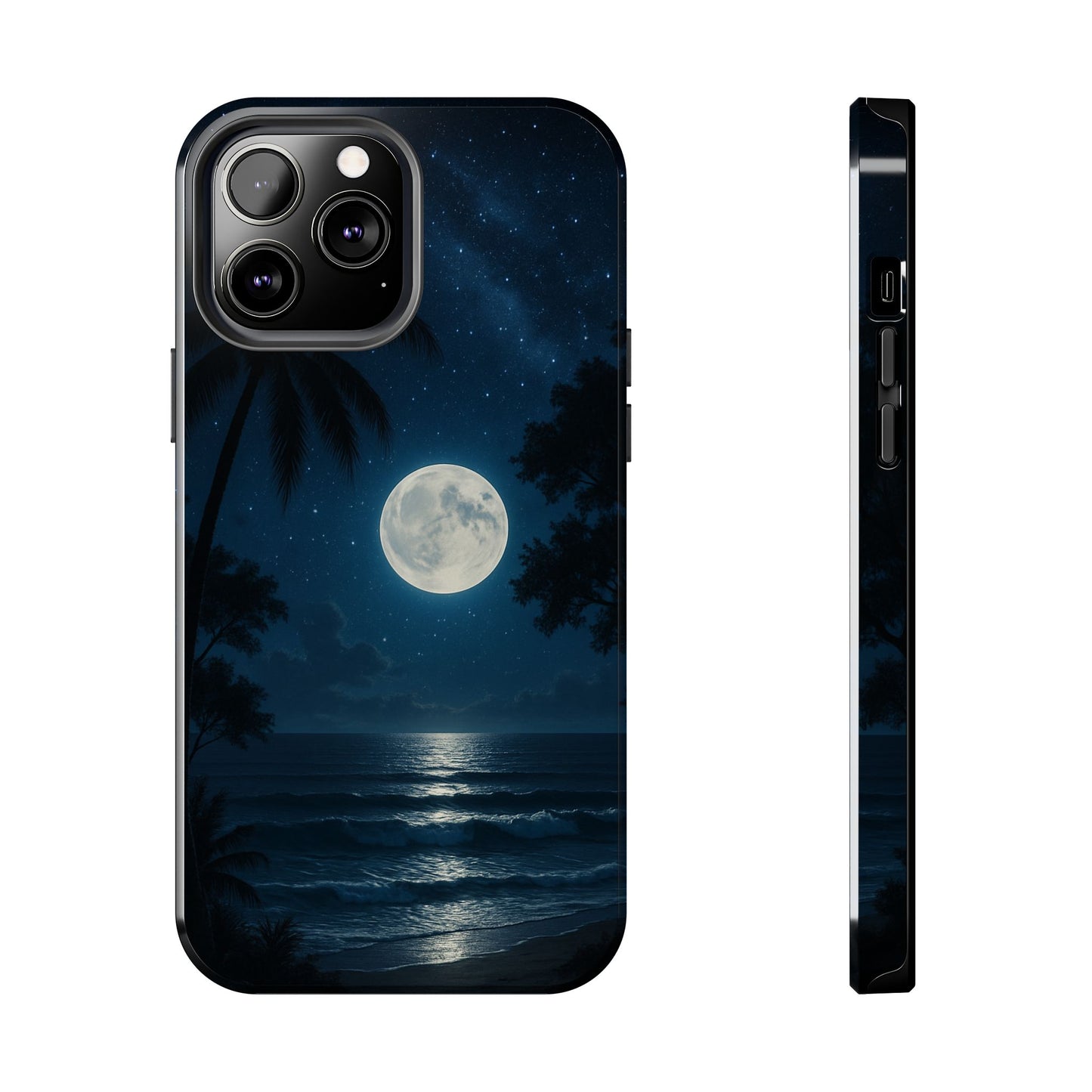 Moonlit Ocean Tough Phone Case, Starry Night Phone Protector, Beach Vibe Phone Cover, Gift for Ocean Lovers, Travel Accessories