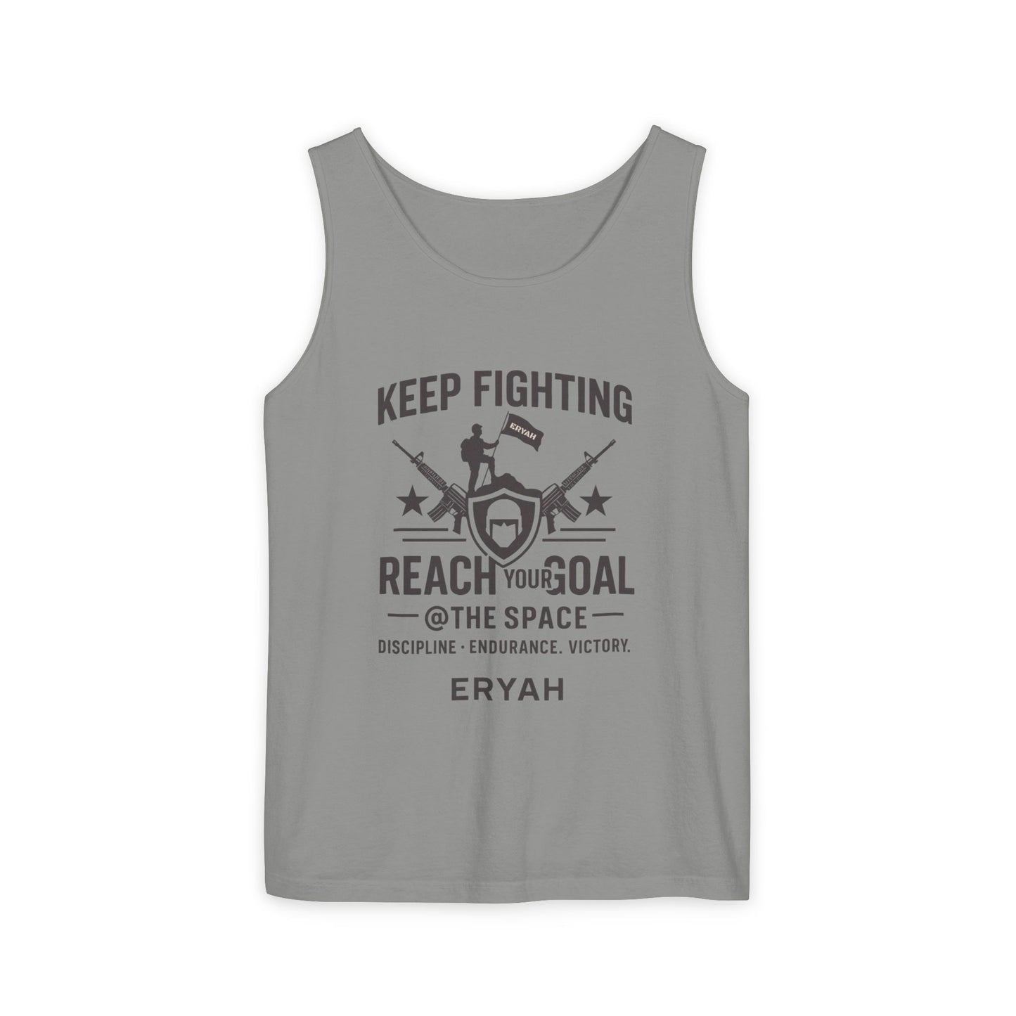 Fearless Warrior Tank Top - Vintage Garment-Dyed Unisex Gym Shirt