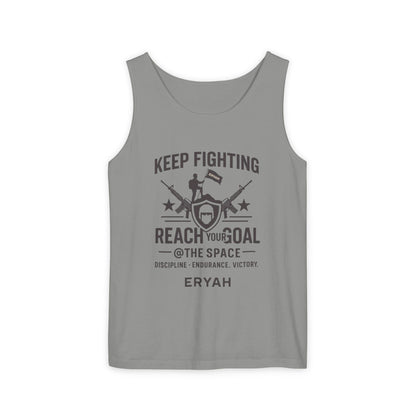 Fearless Warrior Tank Top - Vintage Garment-Dyed Unisex Gym Shirt