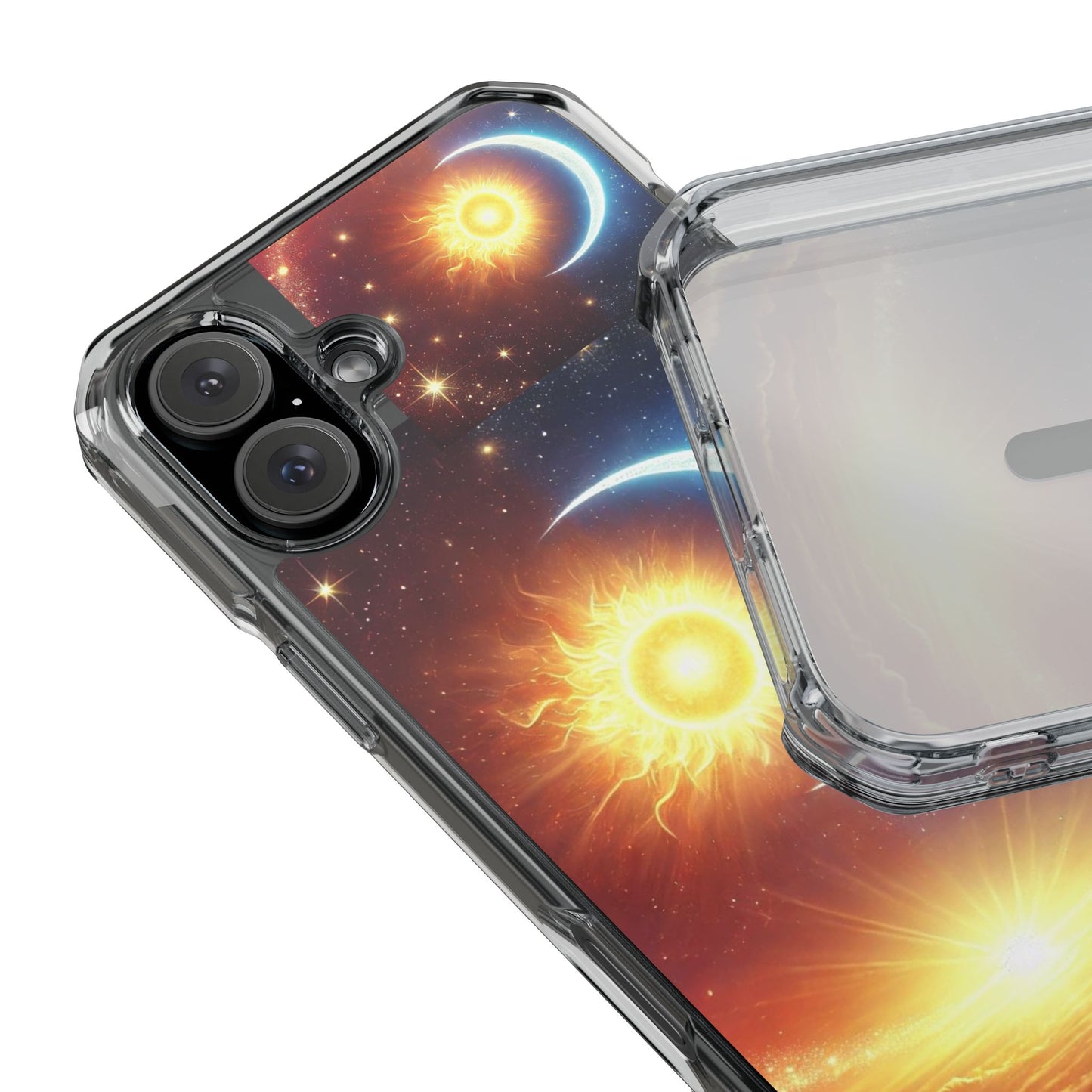 Cosmic Sun & Moon Design, Phone Case