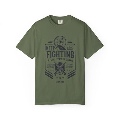 “KEEP FIGHTING” Motivational Military Tee by ERYAH