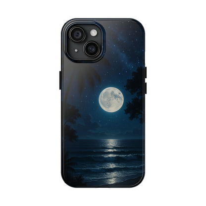 Moonlit Ocean Tough Phone Case, Starry Night Phone Protector, Beach Vibe Phone Cover, Gift for Ocean Lovers, Travel Accessories