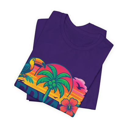 "ERYAH" Tropical Sunset Palm Tree Tee