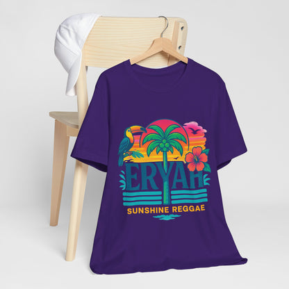 "ERYAH" Tropical Sunset Palm Tree Tee