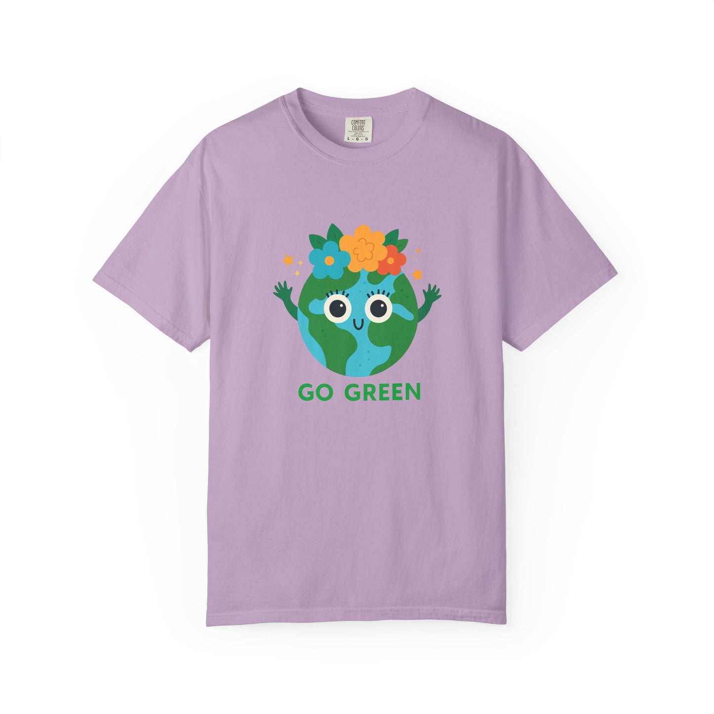 Happy Earth Day Tee - "GO GREEN" Cute Planet Design