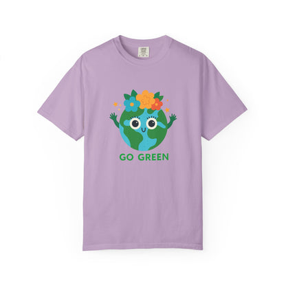Happy Earth Day Tee - "GO GREEN" Cute Planet Design