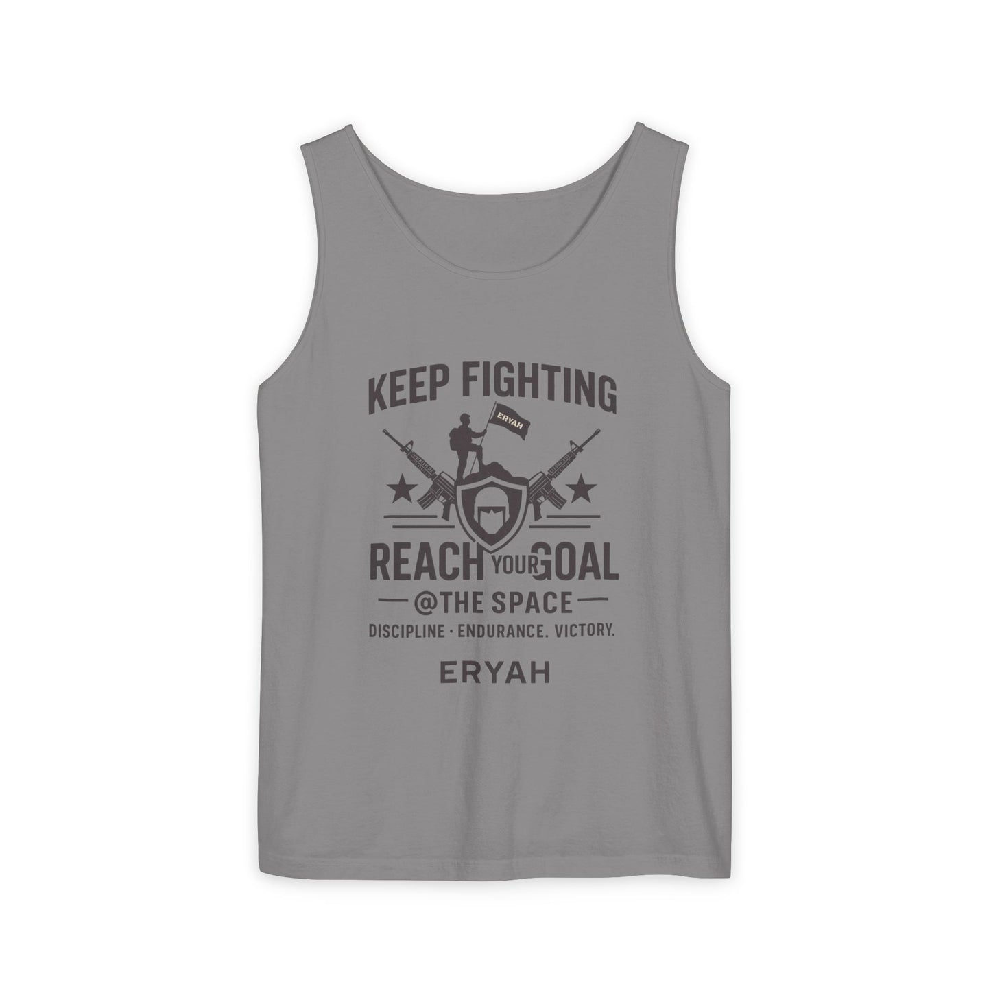 Fearless Warrior Tank Top - Vintage Garment-Dyed Unisex Gym Shirt
