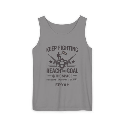 Fearless Warrior Tank Top - Vintage Garment-Dyed Unisex Gym Shirt