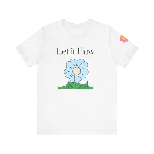 🌸 "Let It Flow" Minimalist Floral Tee – Breathe Easy, Live Lightly 🌸