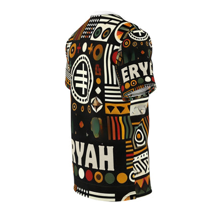 "Eryah Global Tribal Print T-Shirt – Wear the World’s Stories in Bold Geometry