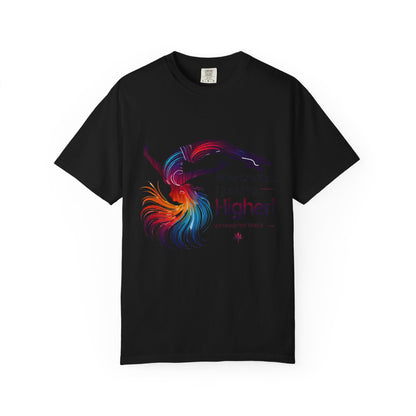 "Flip Higher Tee – Rise with Grace & Power"