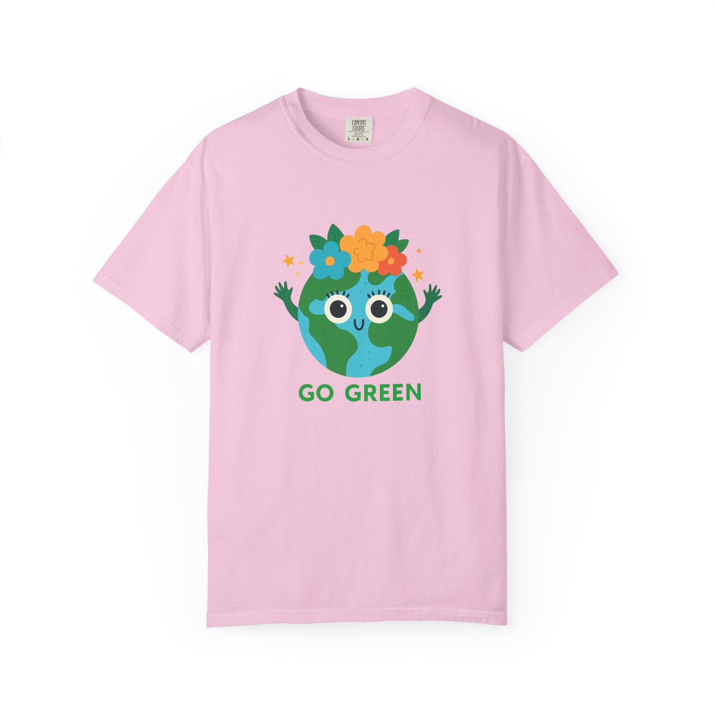 Happy Earth Day Tee - "GO GREEN" Cute Planet Design