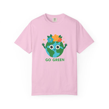 Happy Earth Day Tee - "GO GREEN" Cute Planet Design