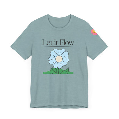 🌸 "Let It Flow" Minimalist Floral Tee – Breathe Easy, Live Lightly 🌸