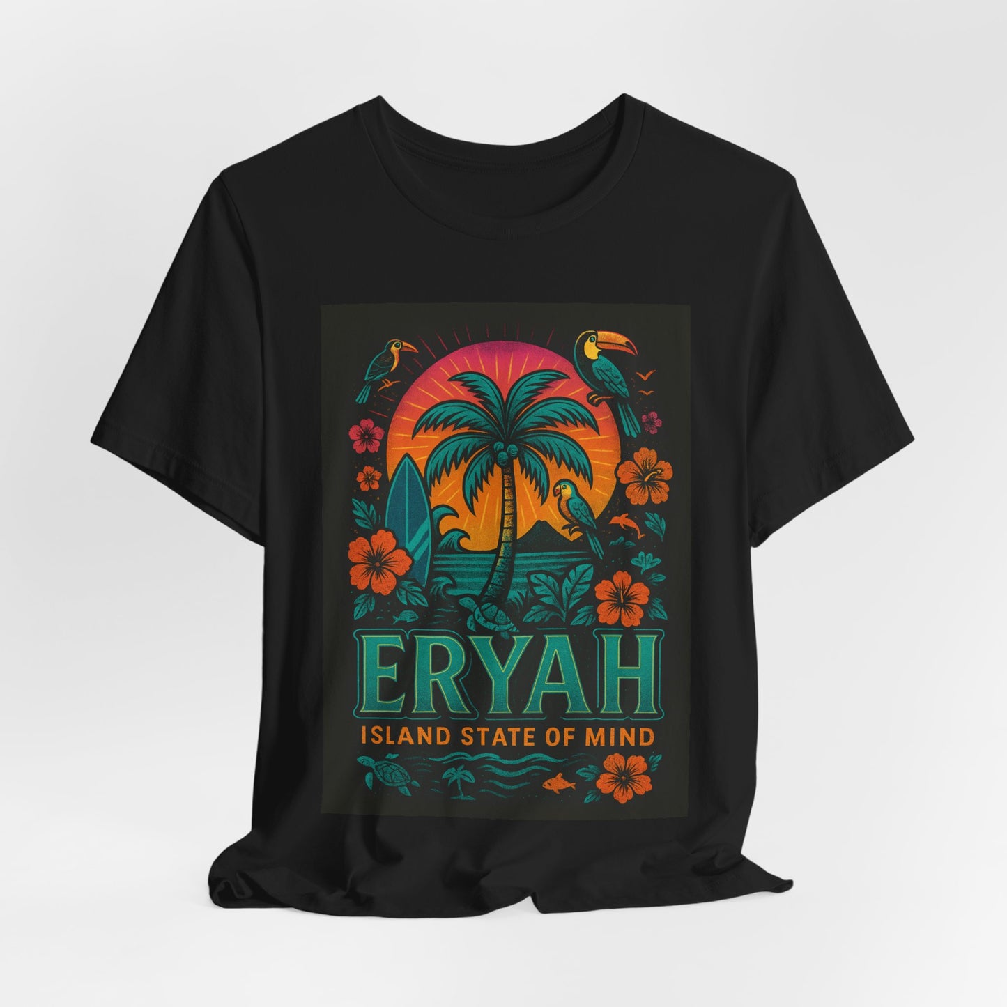 ☀️"ERYAH @ The Space" – Tropical Street Sunset Tee☀️