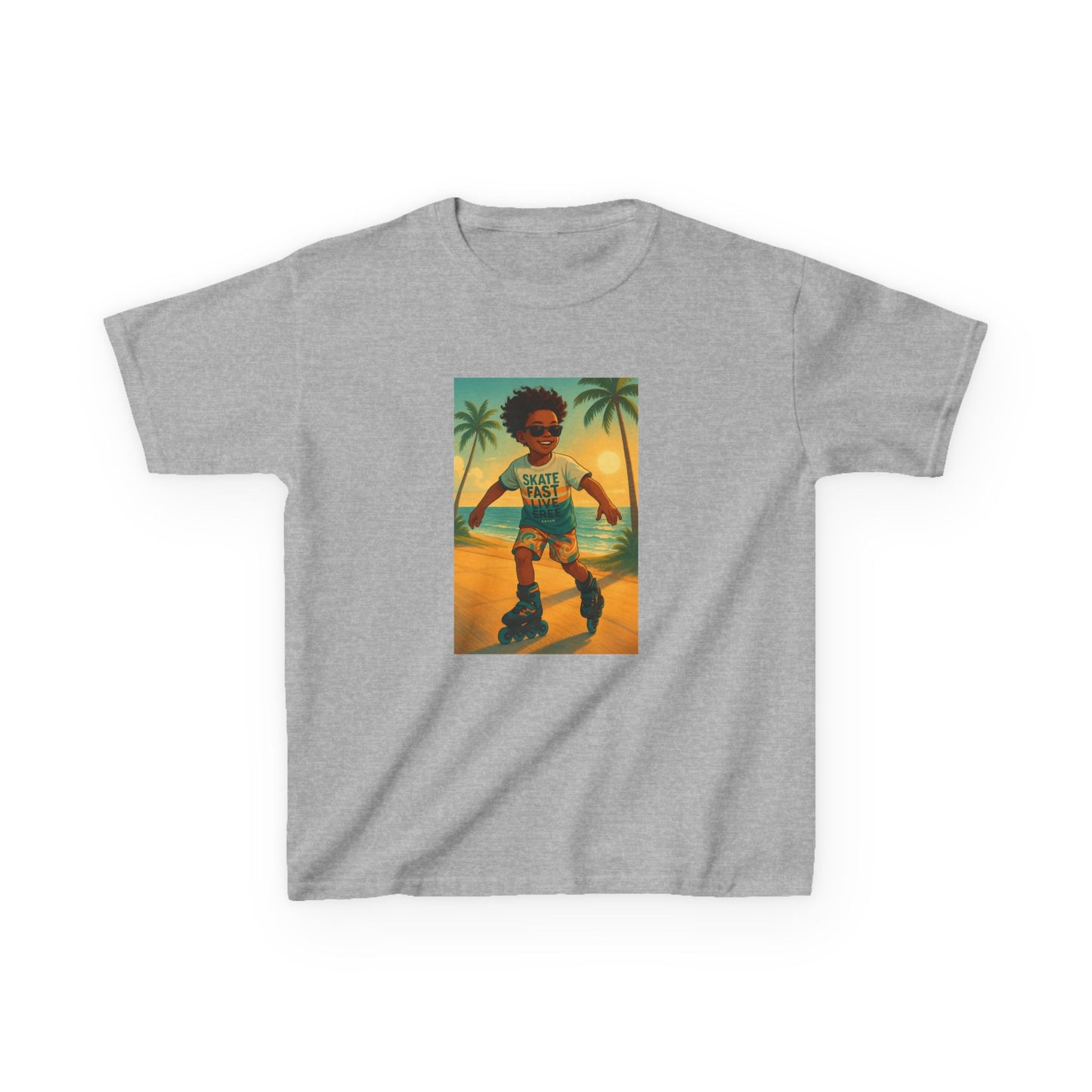 Kids Retro Rollerskater Tee