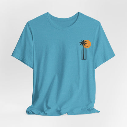 “ERYAH Sunset Palm Tee – Vintage Tropical Vibes”