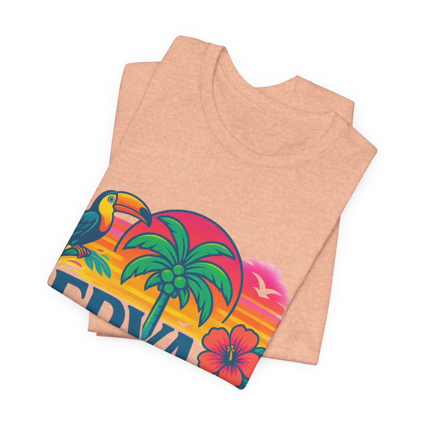 "ERYAH" Tropical Sunset Palm Tree Tee