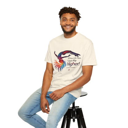 "Flip Higher Tee – Rise with Grace & Power"