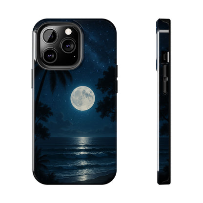 Moonlit Ocean Tough Phone Case, Starry Night Phone Protector, Beach Vibe Phone Cover, Gift for Ocean Lovers, Travel Accessories