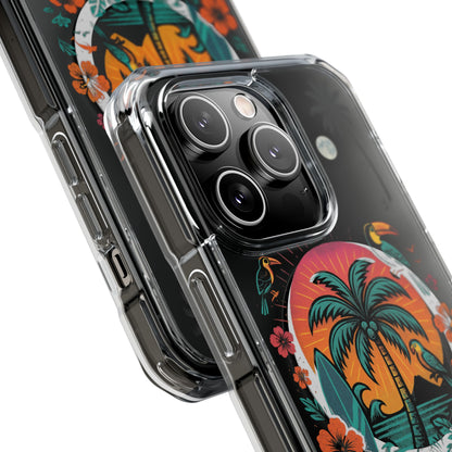 Tropical Phone Case featuring ,Eryah, Island State of Mind' Design,  Clear Magnetic Impact Protection, Perfect Gift for Vacation