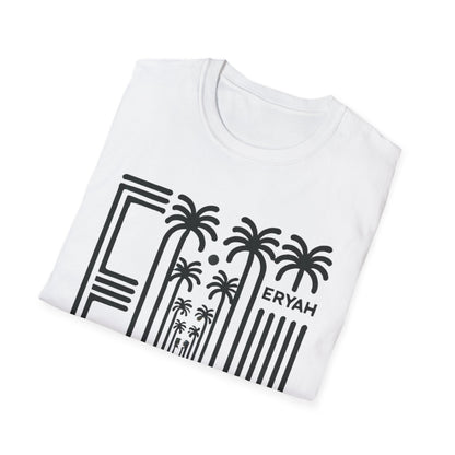 🌴 ERYAH "DESERT OASIS" PALM PATHWAY TEE — MINIMALIST WANDERLUST VIBES 🌴