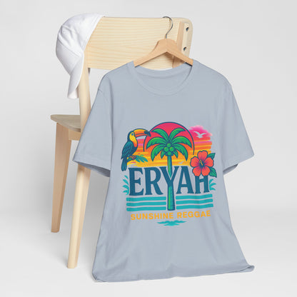 "ERYAH" Tropical Sunset Palm Tree Tee
