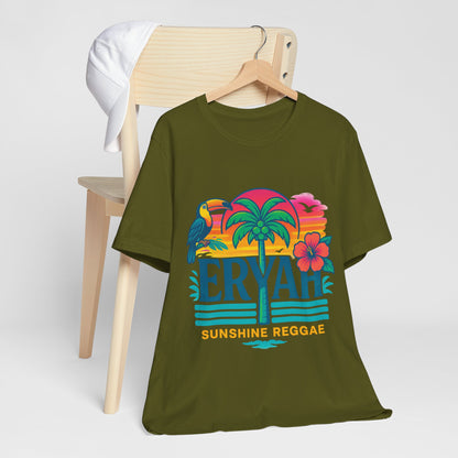 "ERYAH" Tropical Sunset Palm Tree Tee
