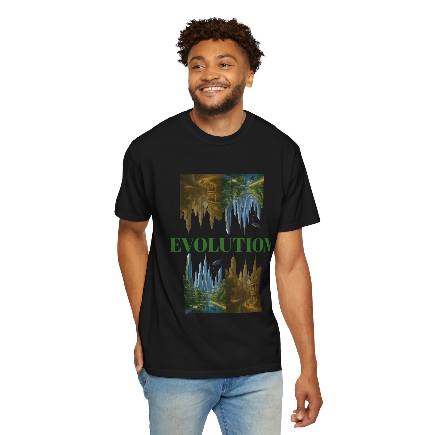 Transformative EVOLUTION T-Shirt - Reflective City/Nature Print