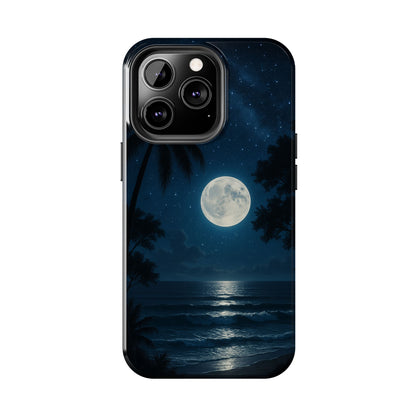 Moonlit Ocean Tough Phone Case, Starry Night Phone Protector, Beach Vibe Phone Cover, Gift for Ocean Lovers, Travel Accessories