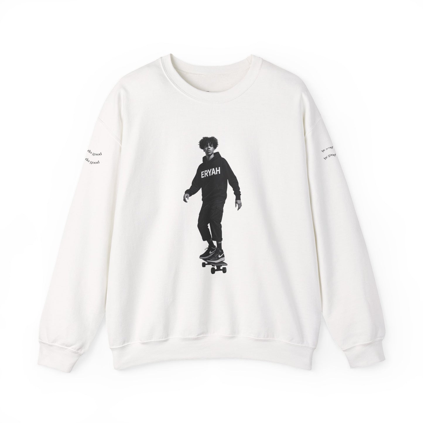 Skateboard Sweatshirt Tee - ERYAH Graphic Design for Skaters and Rebels