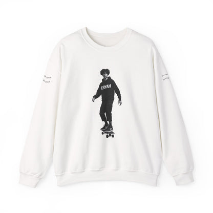 Skateboard Sweatshirt Tee - ERYAH Graphic Design for Skaters and Rebels