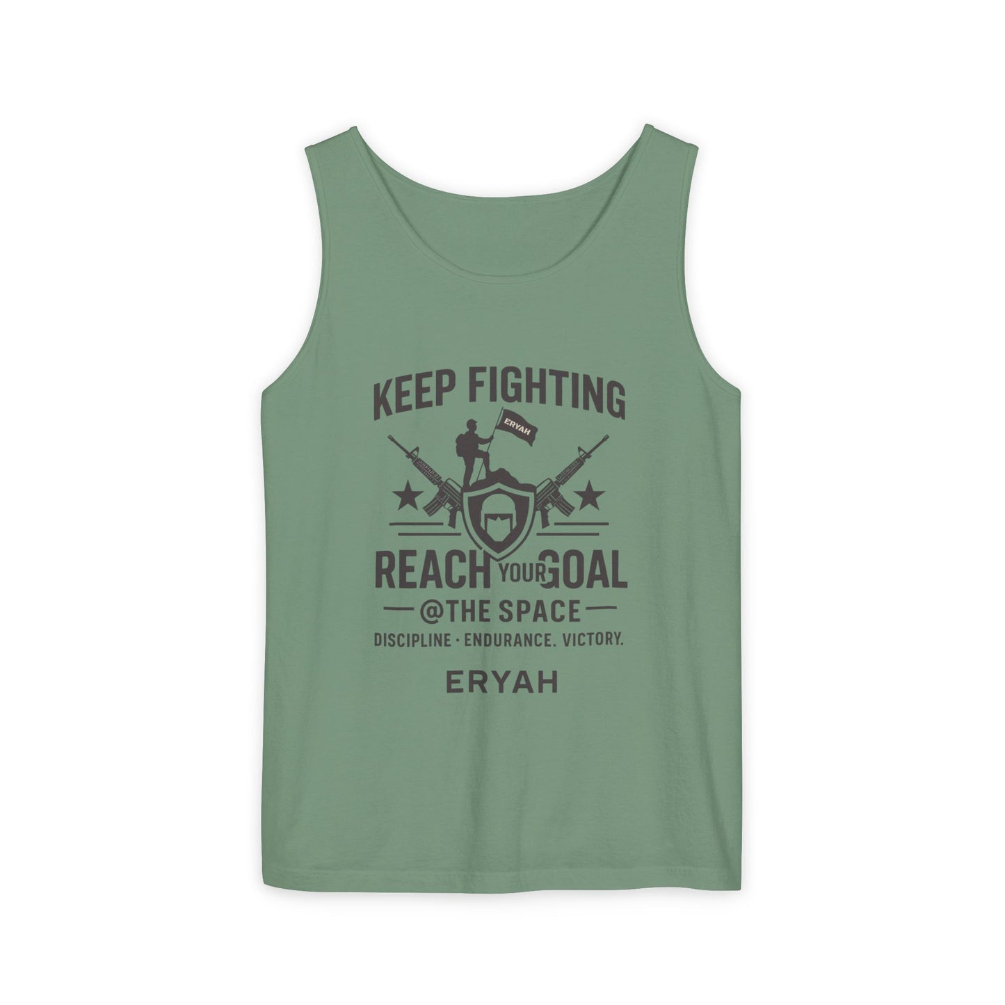 Fearless Warrior Tank Top - Vintage Garment-Dyed Unisex Gym Shirt