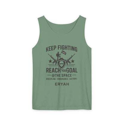 Fearless Warrior Tank Top - Vintage Garment-Dyed Unisex Gym Shirt