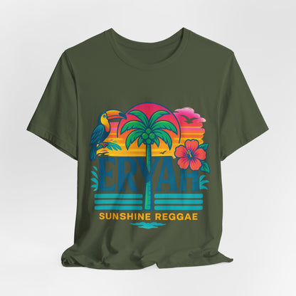 "ERYAH" Tropical Sunset Palm Tree Tee