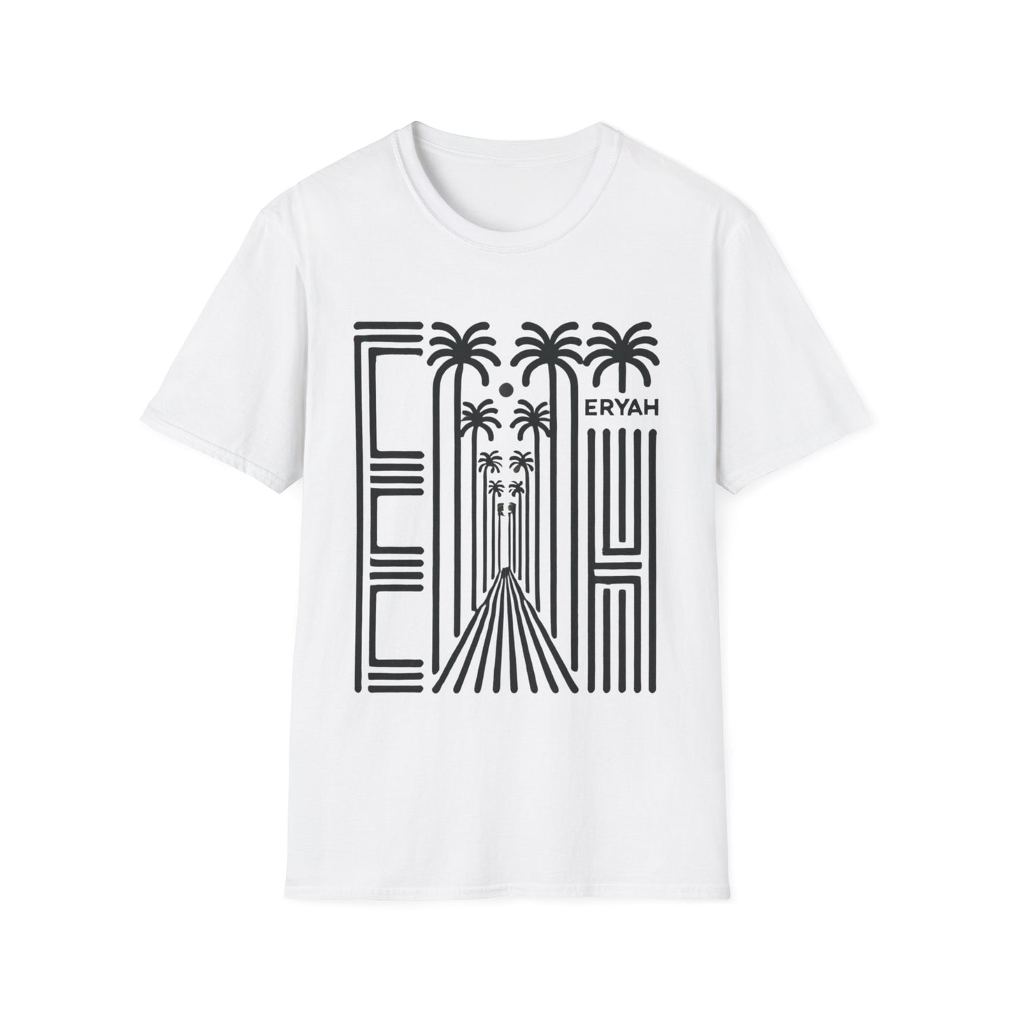 🌴 ERYAH "DESERT OASIS" PALM PATHWAY TEE — MINIMALIST WANDERLUST VIBES 🌴