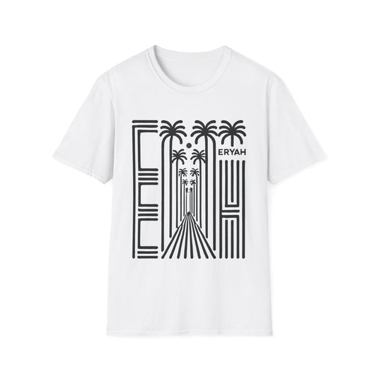 🌴 ERYAH "DESERT OASIS" PALM PATHWAY TEE — MINIMALIST WANDERLUST VIBES 🌴