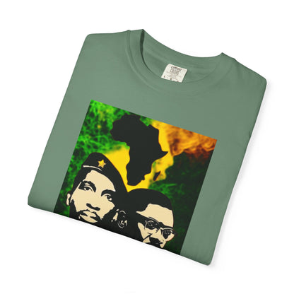 Heritage of Resistance: Sankara & Lumumba Africa Map Revolutionary Tee