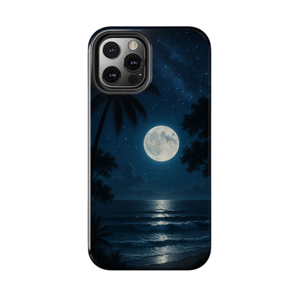 Moonlit Ocean Tough Phone Case, Starry Night Phone Protector, Beach Vibe Phone Cover, Gift for Ocean Lovers, Travel Accessories