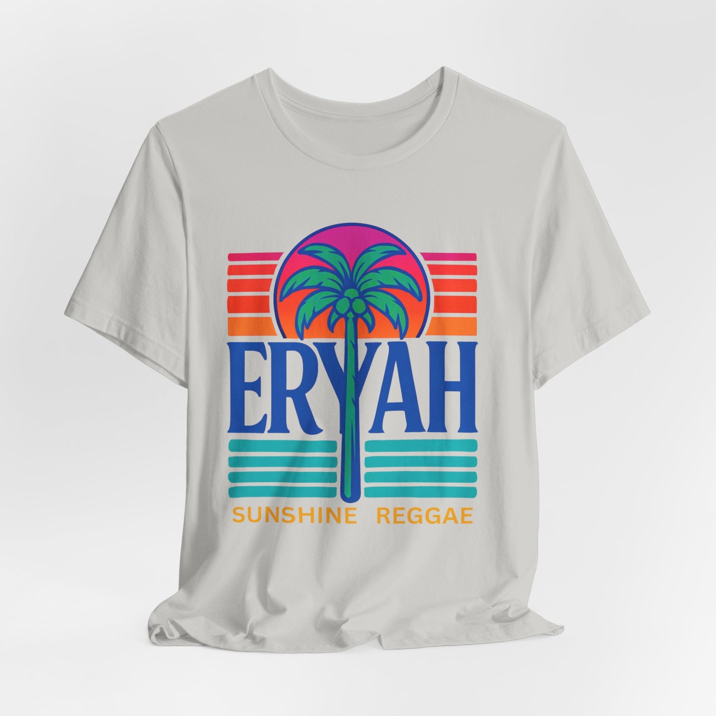 "ERYAH @ The   Space" Tropical Street Tee – Sunset & Palm Tree