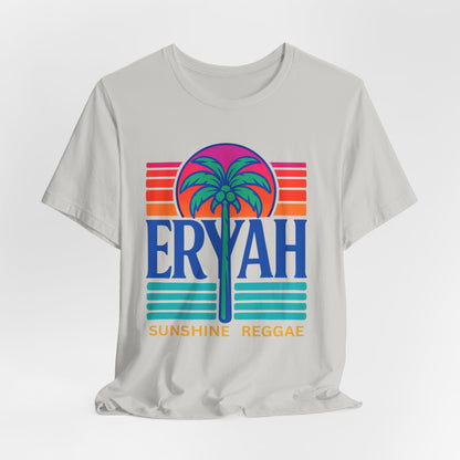 "ERYAH @ The   Space" Tropical Street Tee – Sunset & Palm Tree