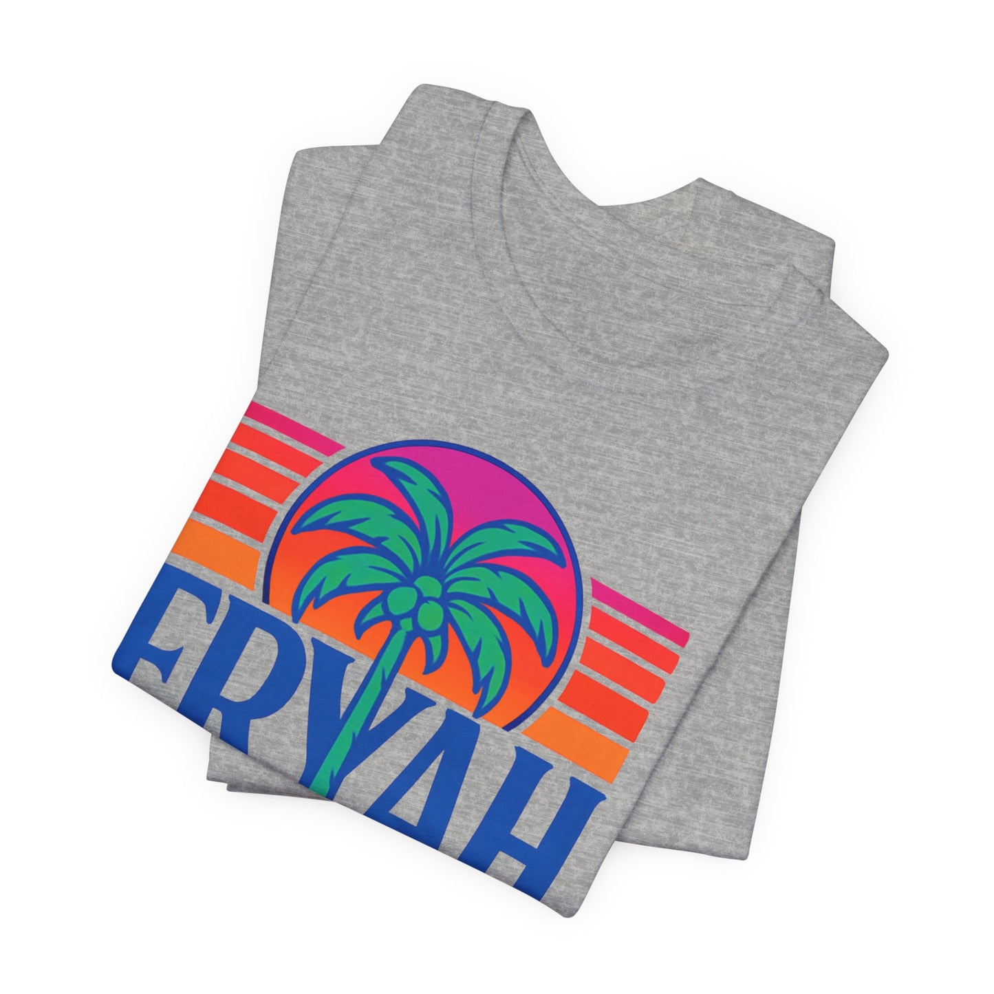 "ERYAH @ The   Space" Tropical Street Tee – Sunset & Palm Tree