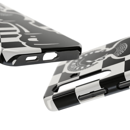 Chess Queen Phone Case, Tough Phone Cases, Stylish Accessories, Unique Gift, Geometric Design, Black and White Aesthetic