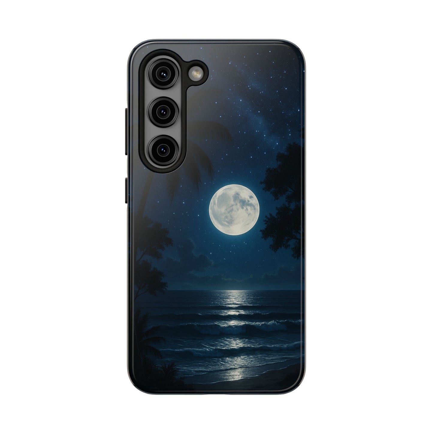 Moonlit Ocean Tough Phone Case, Starry Night Phone Protector, Beach Vibe Phone Cover, Gift for Ocean Lovers, Travel Accessories